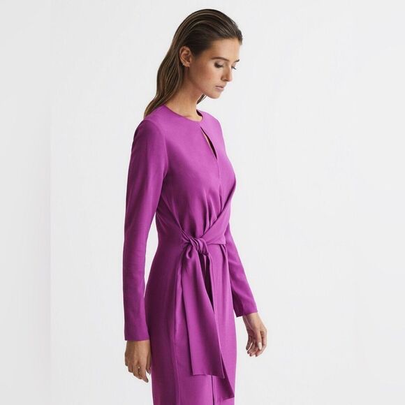 REISS Valentina $385 Midi-Dress Size US 8 UK 12 - Picture 15 of 16